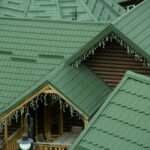 Green roofing with metal tiles