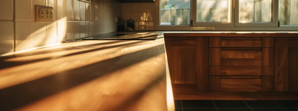 a sleek and stylish minimalist kitchen cabinet in raleigh, featuring clean lines and a clutter-free design.