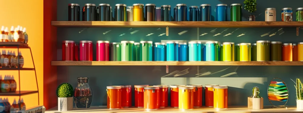 vibrant display of eco-friendly paint cans from top non-toxic brands in a modern raleigh home.