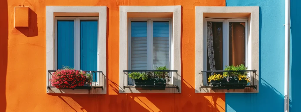 a house facade with vibrant, weather-resistant paint shining under the hot raleigh sun.