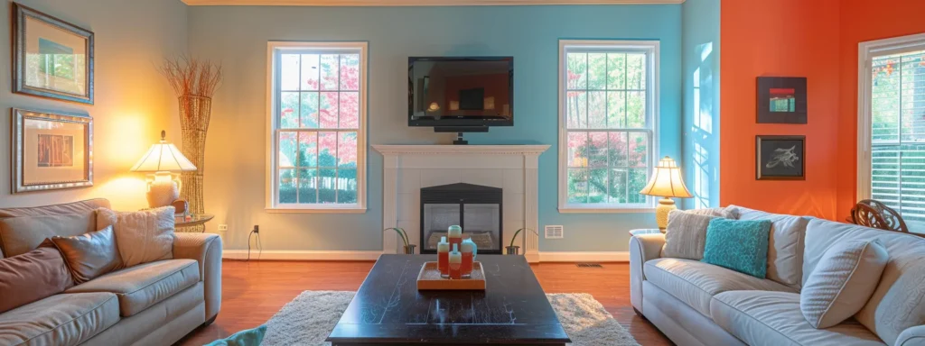 a serene living room with bright, voc-free painted walls exuding a fresh, clean scent, promoting improved indoor air quality and overall comfort.