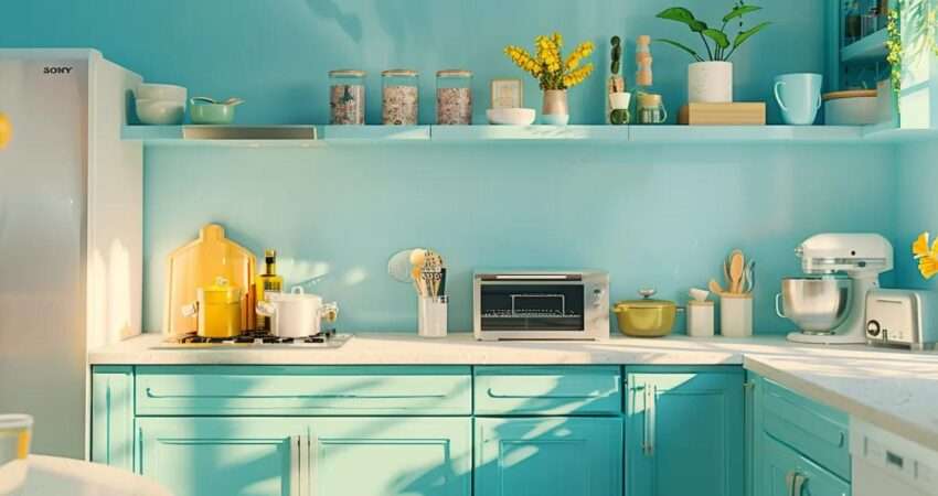 a bright and modern raleigh kitchen, elegantly designed to optimize limited space with smart storage solutions and minimalist decor, showcasing a harmonious blend of functionality and style.