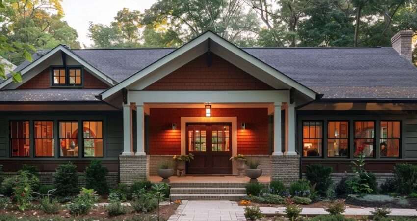 a vibrant neighborhood in raleigh showcases a newly completed house with stunning, fresh siding, bathed in the warm glow of late afternoon sunlight, highlighting the craftsmanship and attention to detail in home improvement.