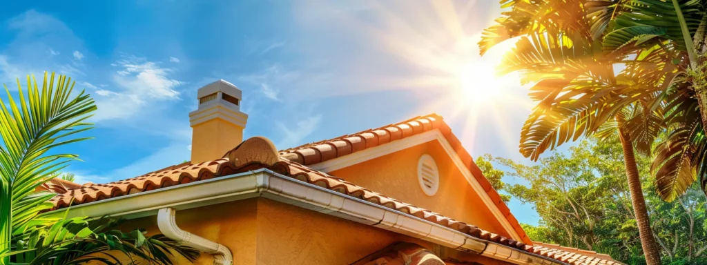 a vibrant, sunlit home stands with a freshly installed roof, symbolizing the importance of understanding permit requirements in roofing projects, framed by clear blue skies and lush greenery.